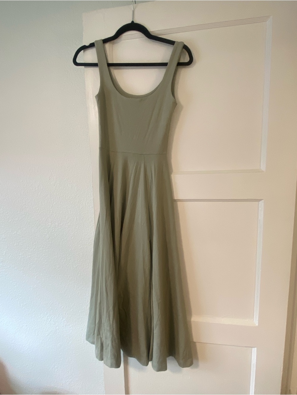 American Eagle Scoop Neck Midi Dress XS olive green - Picture 3 of 10